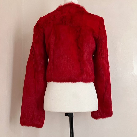 Vintage Red Fur Jacket - Picture 6 of 9